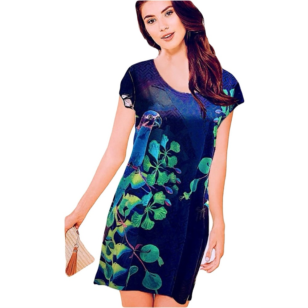 Guy Harvey Tropical Print Dress Size L